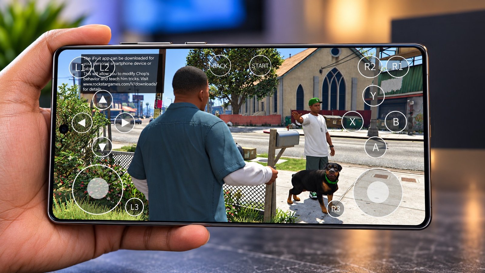 GTA V mobile character scene