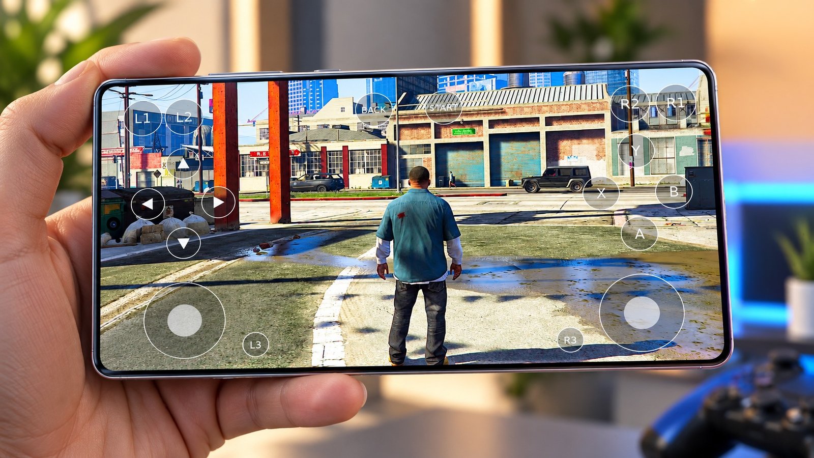 GTA V mobile motorcycle scene