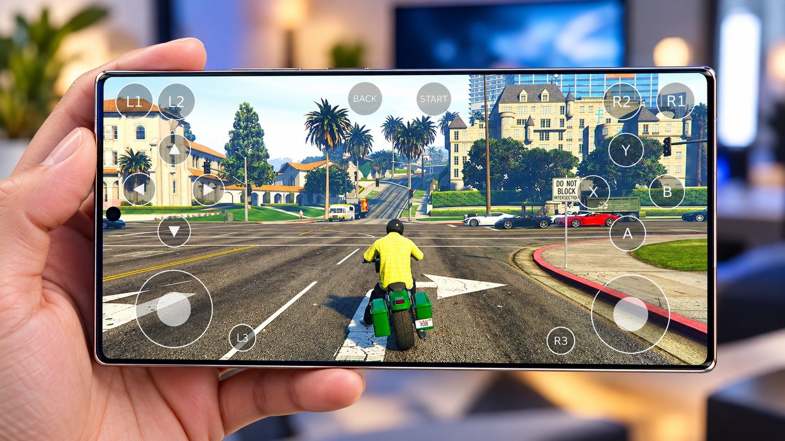 GTA V mobile downtown scene